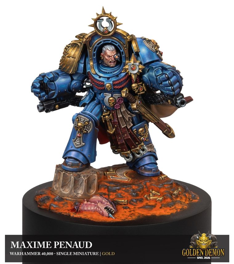 Marneus Calgar in Terminator armour, painted by Maxime Penaud
