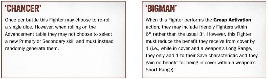 Chancer and Bigman Legendary Name cards