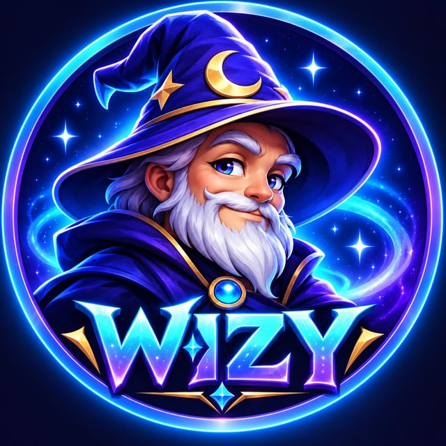 The WIZY wizard mascot